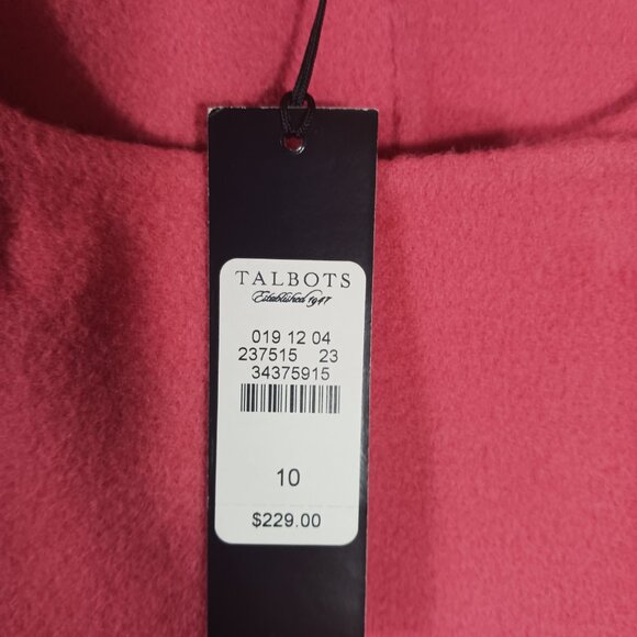 Talbots, NWT, Wool Blend Jacket, Kate Fit, Camellia Pink, 3/4 Sleeve, Size 10 - Picture 16 of 16